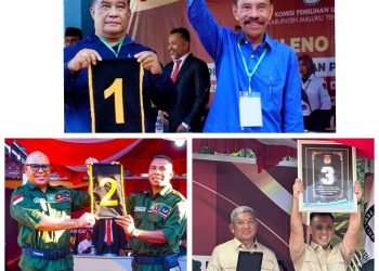 Tiga Calon Bupati Malra, Gaungkan Pilkada Damai, Usai Penarikan Undian