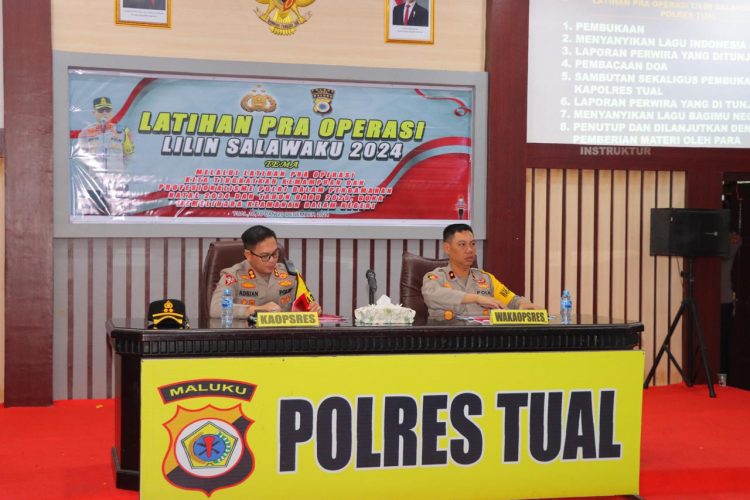 Jelang Natru Polres Tual Gelar Latihan Pra Operasi Lilin.