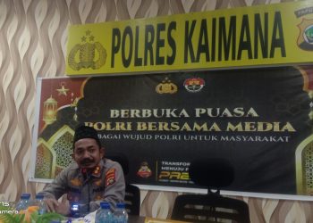 Gelar Bukber Polres Kaimana bersama Sejumlah Awak Media.