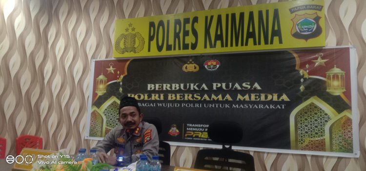 Gelar Bukber Polres Kaimana bersama Sejumlah Awak Media.