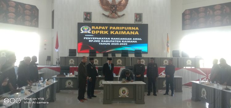 Pemda Dan DPRK Kaimana Tetapkan Ranwal RPJMD 2025-2029