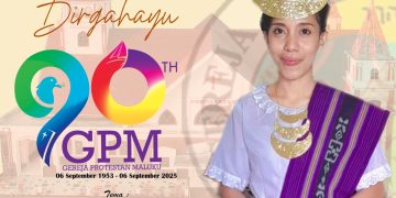 RENA MONICA LARATMASE ANGGOTA DPRD KAB. KEPULAUAN TANIMBAR MENGUCAPKAN DIRGAHAYU GPM KE-90