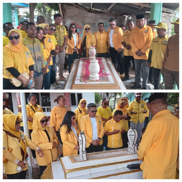 DPD Golkar Kota Tual dan Malra Rayakan HUT ke-61 dengan Ziarah ke makam Sesepu Golkar