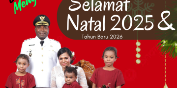 WAKIL BUPATI KAIMANA BESERTA KELUARGA MENGUCAPKAN SELAMAT NATAL DAN TAHUN BARU