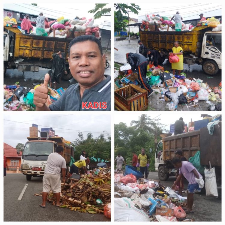 ​Armada Sempat Rusak, DLH Kota Tual Gerak Cepat Bersihkan Tumpukan Sampah di Jalur Mangon-Fiditan