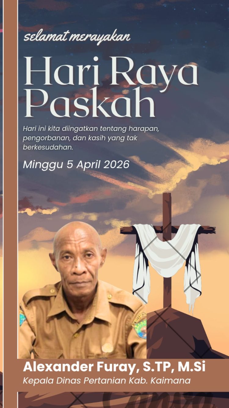 Kepala Dinas Pertanian Kabupaten Kaimana Mengucapkan Selamat Hari Raya Paskah