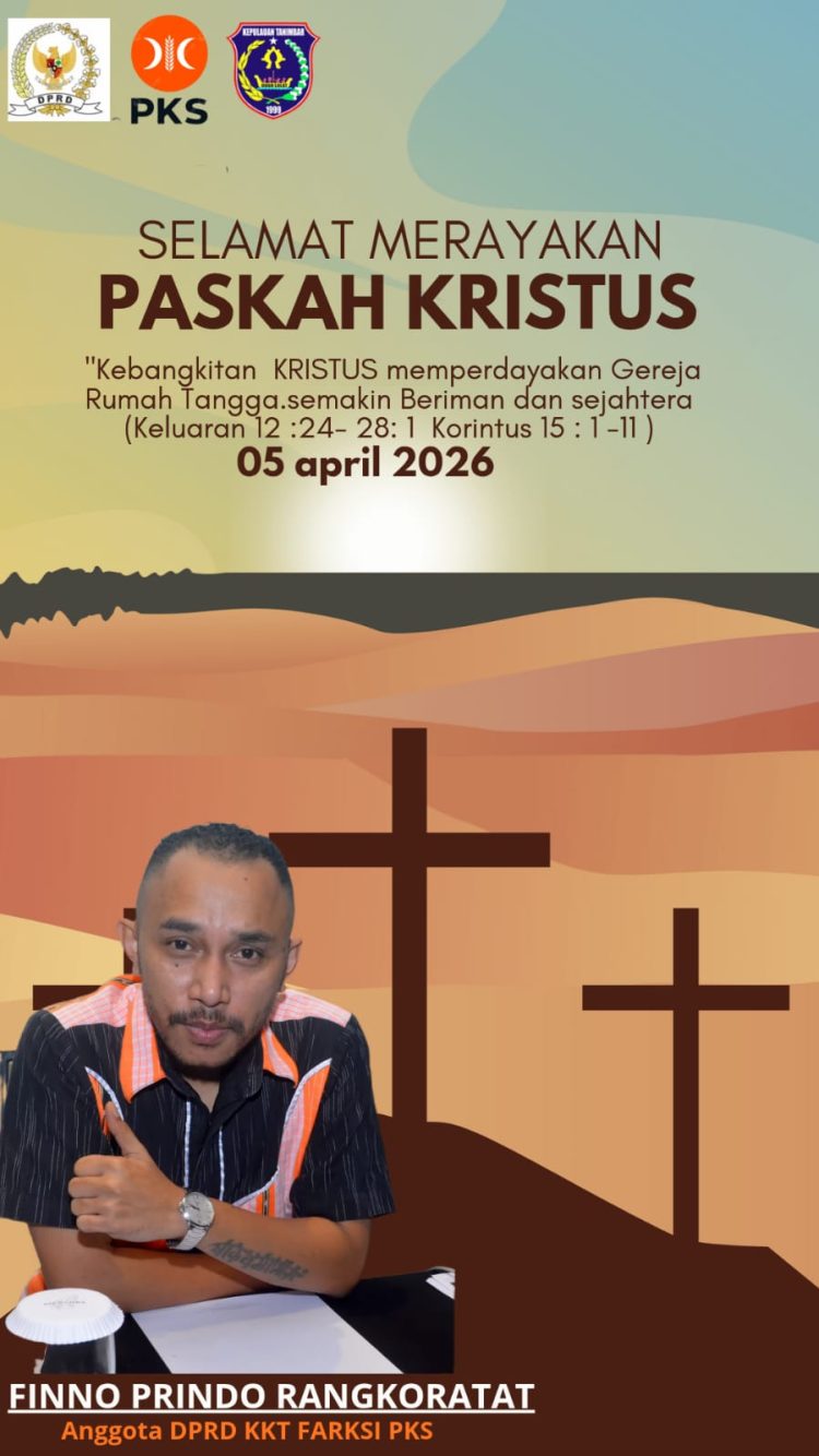 Finno Prindo Rangkoratat mengucapkan selamat Pesta PASKAH 2026